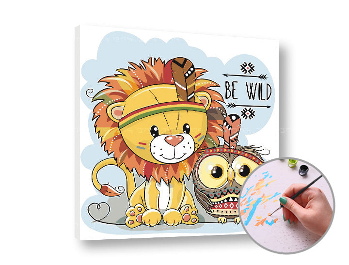 Paint by Numbers Lion - ниска трудност – ширина 165 см