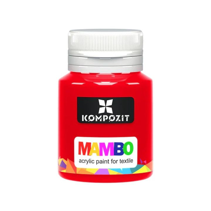 MAMBO Акрилна боя за текстил и кожа 20 ml - 10 Червено