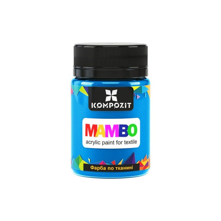 MAMBO Акрилна боя за текстил и кожа 50ml - 16 светлосиньо