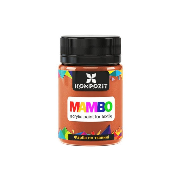 MAMBO Акрилна боя за текстил и кожа 50ml - 5 портокала