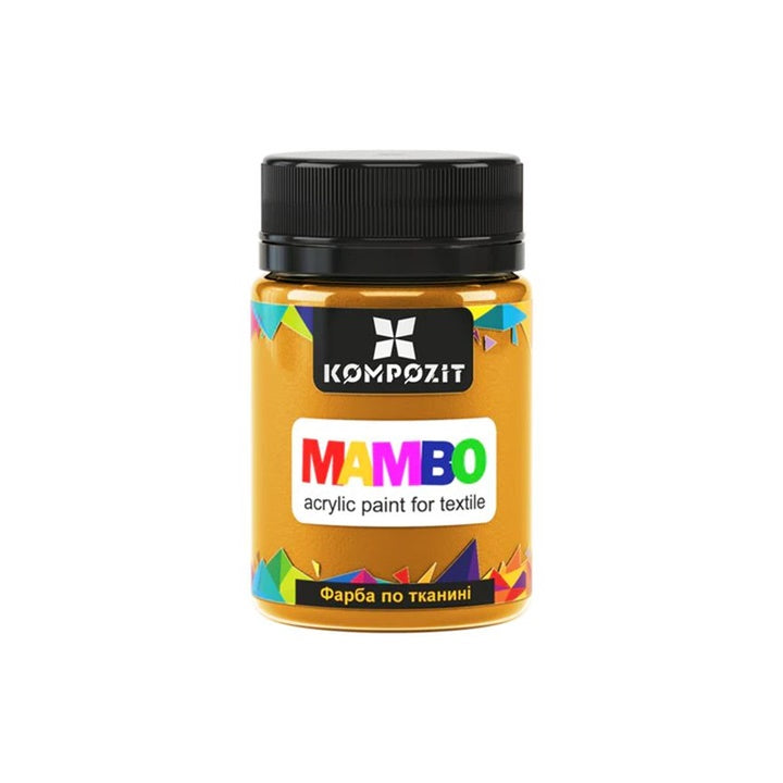 MAMBO Акрилна боя за текстил и кожа 50ml - 6 жълта охра
