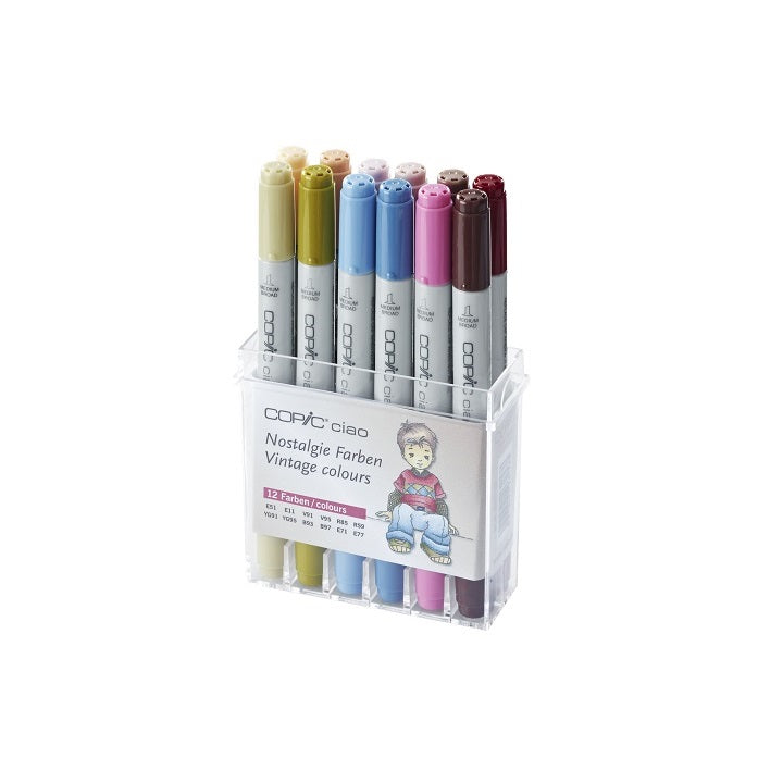 Маркери COPIC Ciao Vintage Colours - комплект 12 броя — изображение 1