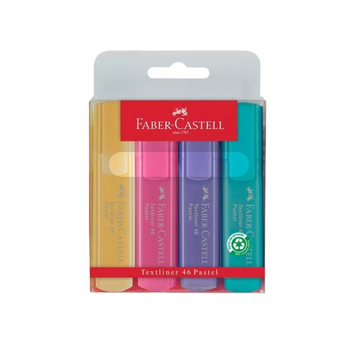 Маркери за подчертаване Faber-Castell 46 Pastel - комплект 4 бр. — изображение 1