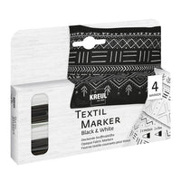 Маркери за текстил Black and White 4 броя - KREUL — изображение 1