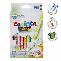 Маркери за текстил Carioca, тънък връх, 10 бр., микс от цветове