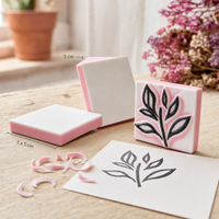 Мек гумен блок за гравиране на печати 5 x 5 cm