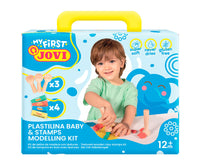 Мек натурален пластилин JOVI My First 4 x 38 g – + 3 дървени печата