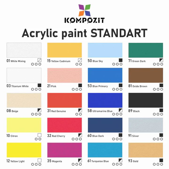 Металическа акрилна боя STANDART Kompozit 500 ml — изображение 2