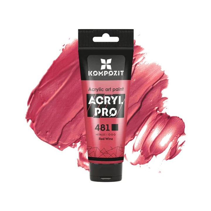 Металическа акрилна боя ACRYL PRO ART Composite 75 ml – 481 бордо