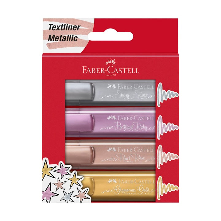 Металик маркери Faber-Castell 4 броя — изображение 1