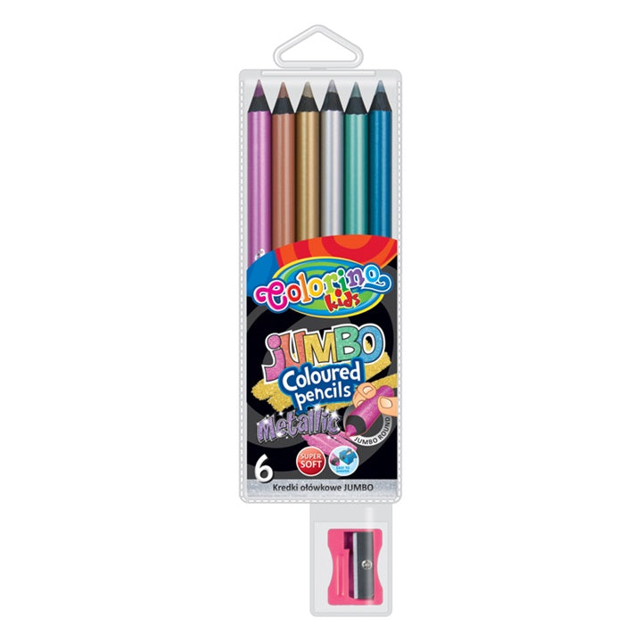 Метални моливи JUMBO Colorino с острилка, опаковка от 6 — изображение 1