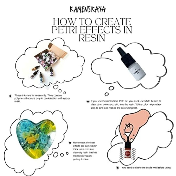 Мини комплект PETRI INKS KAMENSKAYA за смола 13 x 5 ml — изображение 5