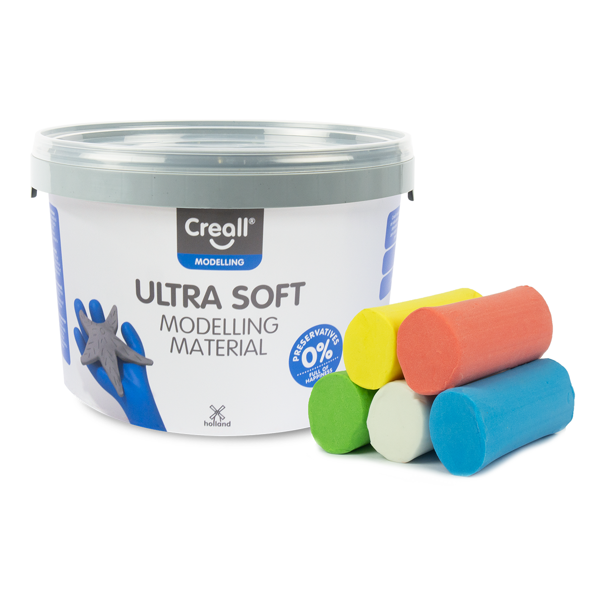 Моделираща маса Creall Ultra soft, 5 g, кофичка, микс цветове