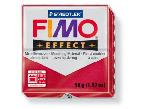 Глина за моделиране FIMO Ефект термично обработена - 56 г – металик рубин