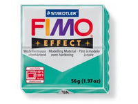 Глина за моделиране FIMO Ефект термично обработена - 56 г – прозрачна зелена