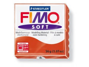 Глина за моделиране FIMO Soft термична обработка - 56 г – червена