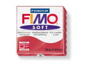 Глина за моделиране FIMO Soft термична обработка - 56 г – темно червена