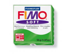 Глина за моделиране FIMO Soft термична обработка - 56 г – зелена
