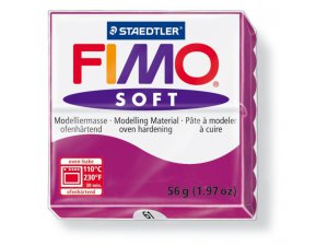 Глина за моделиране FIMO Soft термична обработка - 56 г – пурпурна