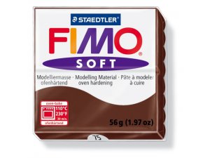 Глина за моделиране FIMO Soft термична обработка - 56 г – шоколадена