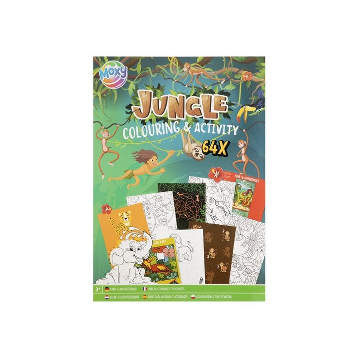 MOXY Книга за оцветяване и занимания с джунглата A4 64 страници — изображение 2