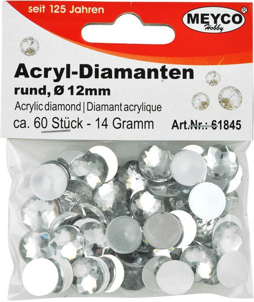 Акрилни диаманти – 12 mm (60 ks)