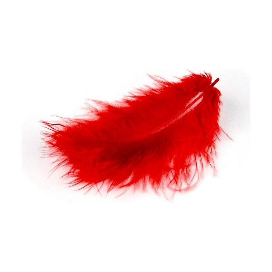 MARABU пера 10/12cm 17бр – červené