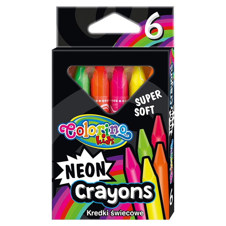 Неонови восъчни пастели Colorino 6 бр. — изображение 1