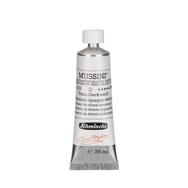Маслени бои Schmincke MUSSINI 35 ml – 103 Непрозрачно титаново бяло