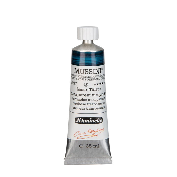 Маслени бои Schmincke MUSSINI 35 ml – 497 Тюркоаз прозрачно