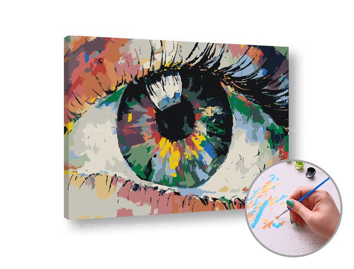 Paint by Numbers "Цветно око" - ниска трудност — изображение 1