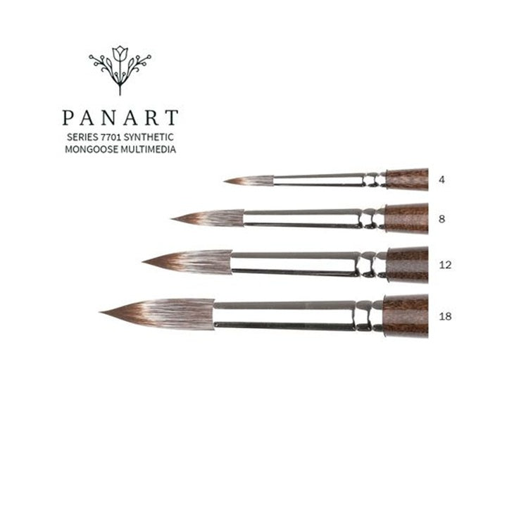 PanArt 7701 Кръгла четка - Синтетични четки Mongoose — изображение 1