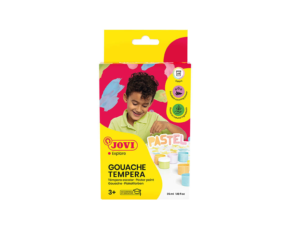 Пастелни темперни бои JOVI Premium 6 x 35 ml с четка