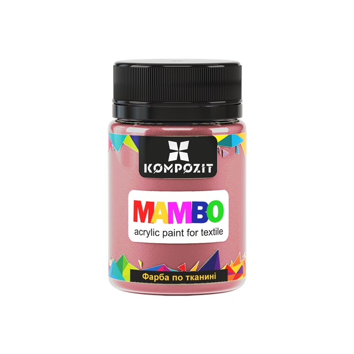 MAMBO Пастелна акрилна боя за текстил и кожа 50ml – 105 прашно розово