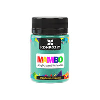 MAMBO Пастелна акрилна боя за текстил и кожа 50ml – 114 Турско зелено