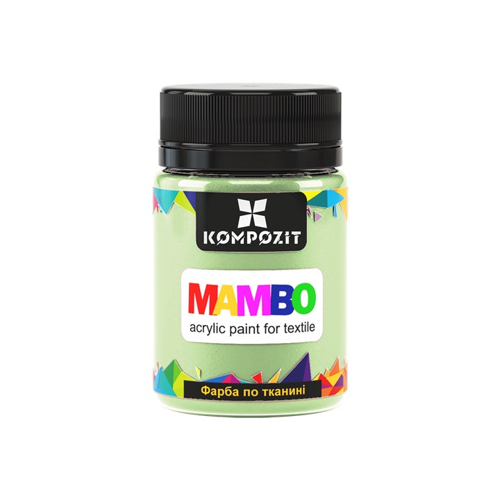 MAMBO Пастелна акрилна боя за текстил и кожа 50ml – 117 шамфъстък