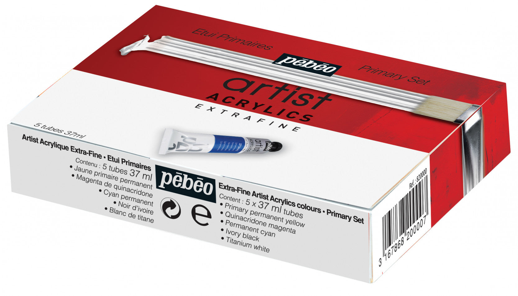 Комплект акрилни бои Pebeo Artist 5 x 37 ml