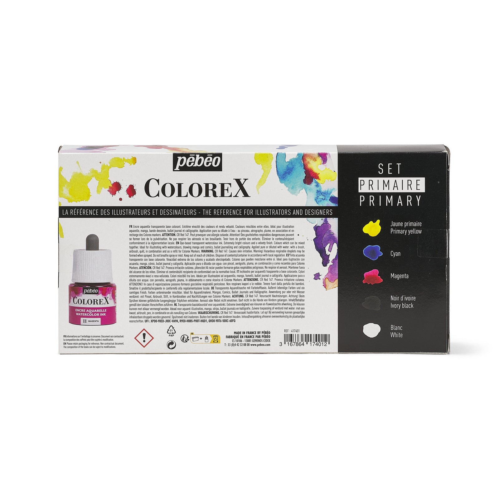 Pebeo Colorex комплект акварелни тушове 5 x 45 ml