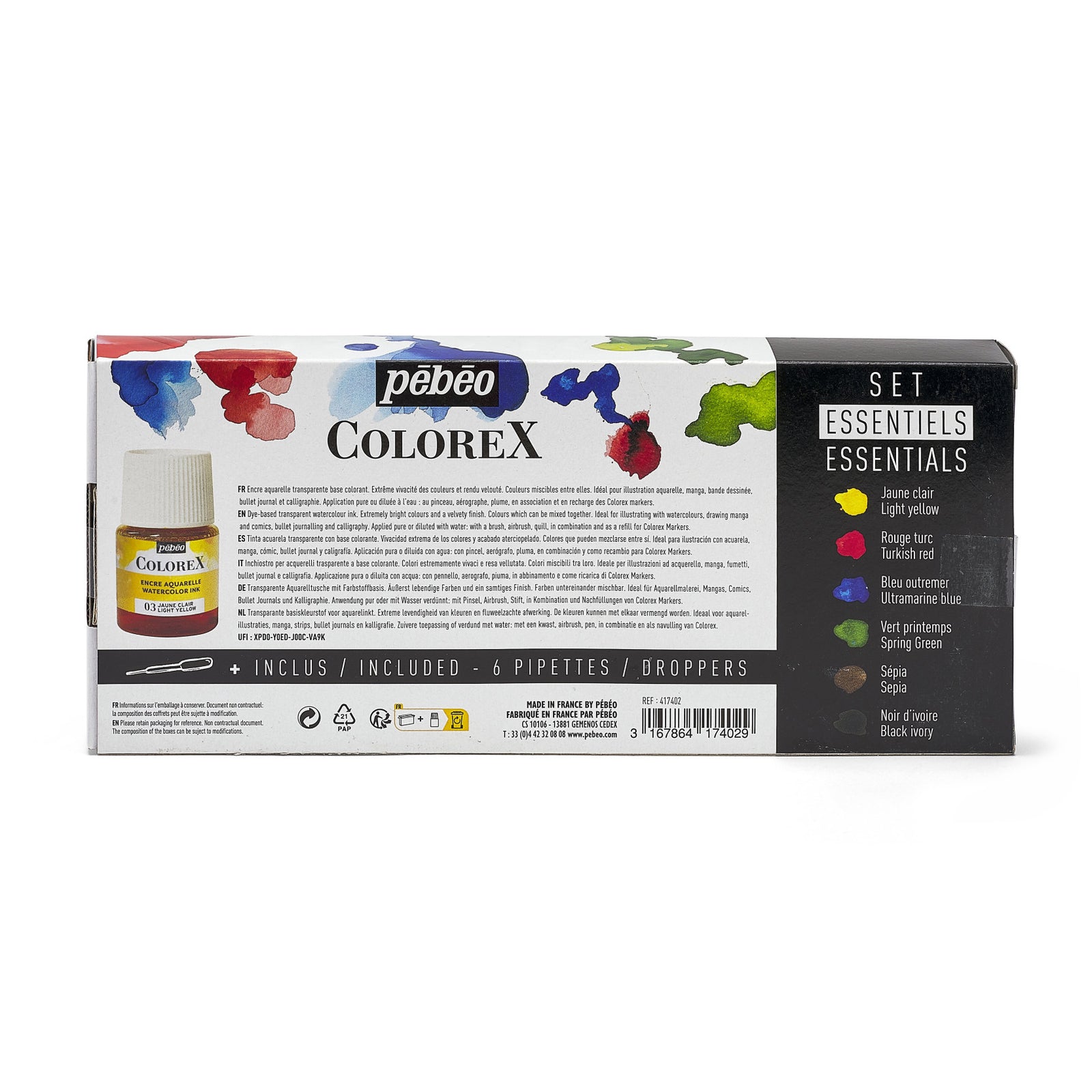 Pebeo Colorex комплект акварелни бои 6 x 20 ml