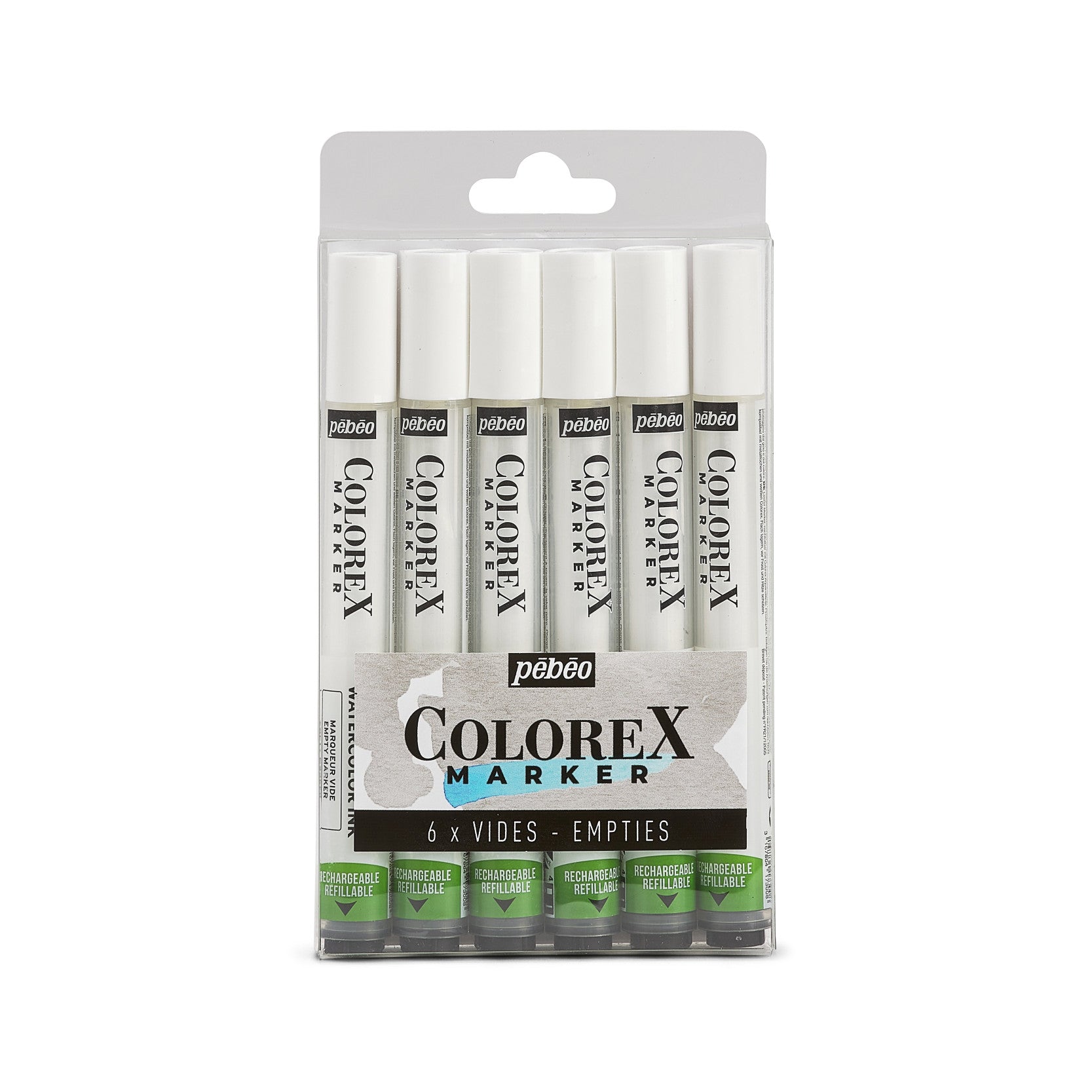 Комплект празни презареждащи се маркери Pebeo Colorex 6 бр.