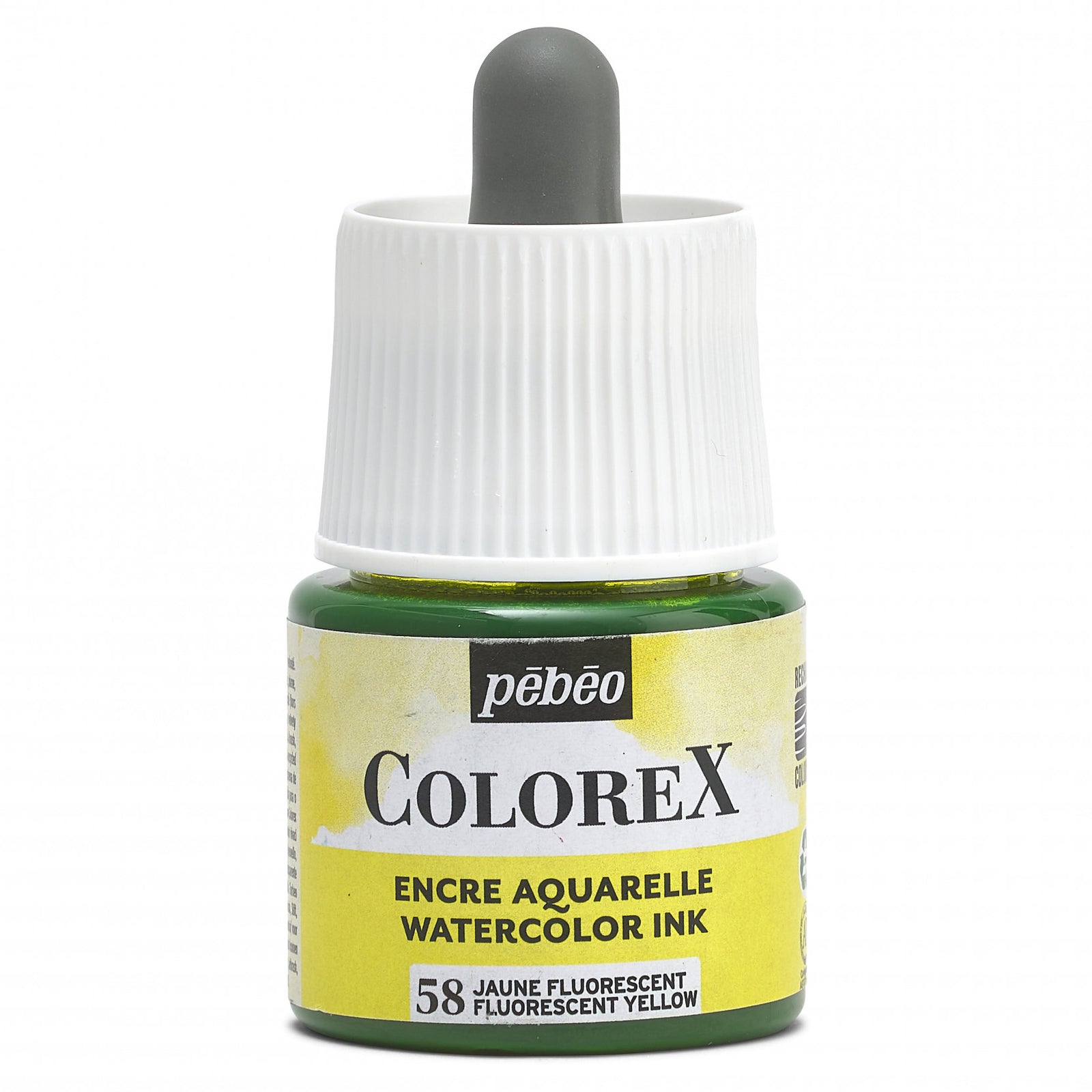 Pebeo Colorex течен акварел 45 ml – Флуоресцентно жълто