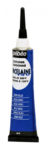 Pebeo Porcelaine 150 релефен контур за порцелан 20 ml – Минг синьо