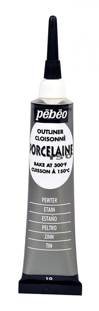 Pebeo Porcelaine 150 релефен контур за порцелан 20 ml – Пютър