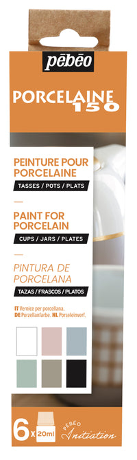 Pebeo Porcelaine 150 комплект бои за порцелан Chalk 6 x 20 ml