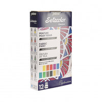 Pebeo Setacolor комплект покривни бои за текстил 12 x 20 ml
