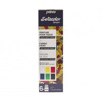 Комплект покривни бои за текстил Pebeo Setacolor 6 x 20 ml