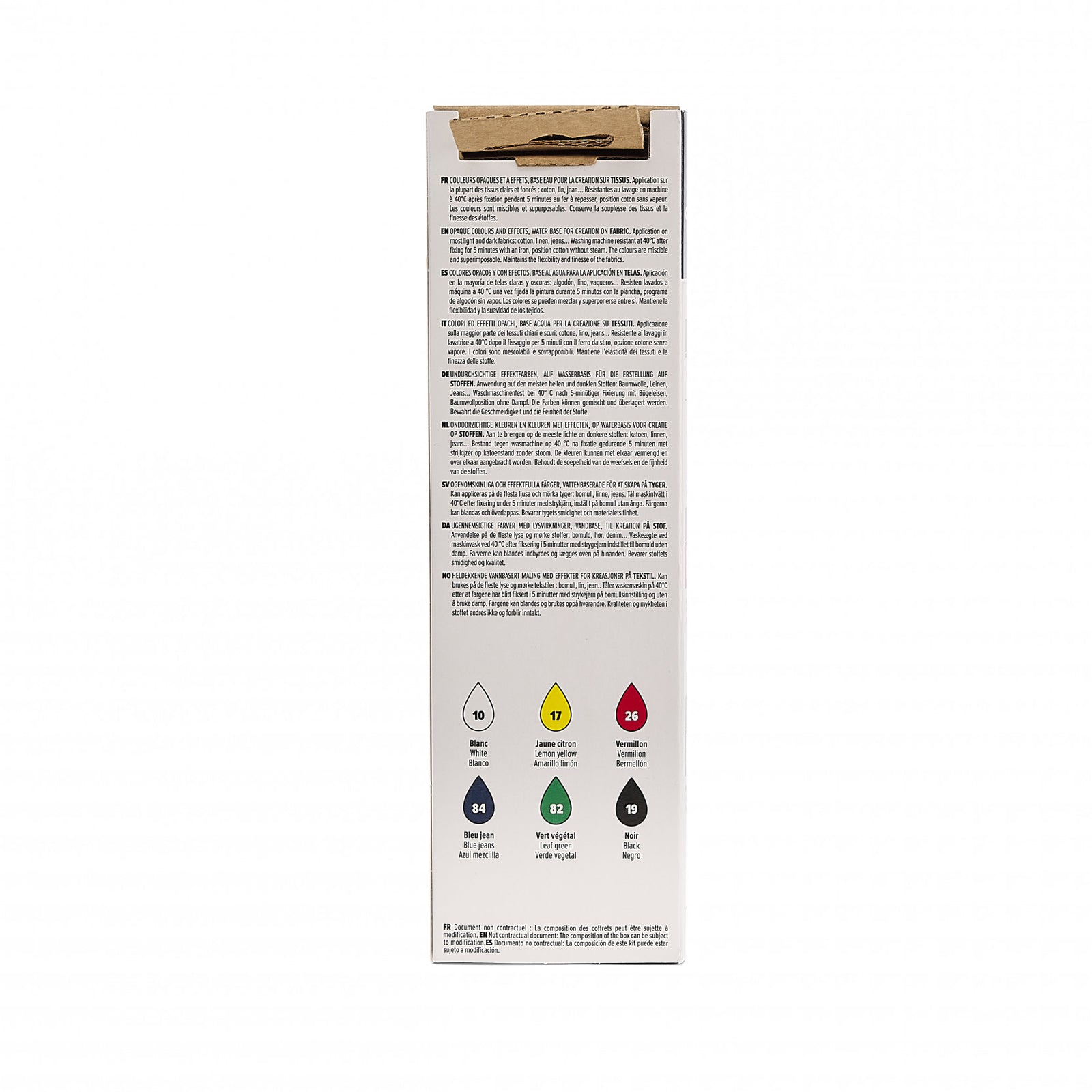 Комплект покривни бои за текстил Pebeo Setacolor 6 x 20 ml