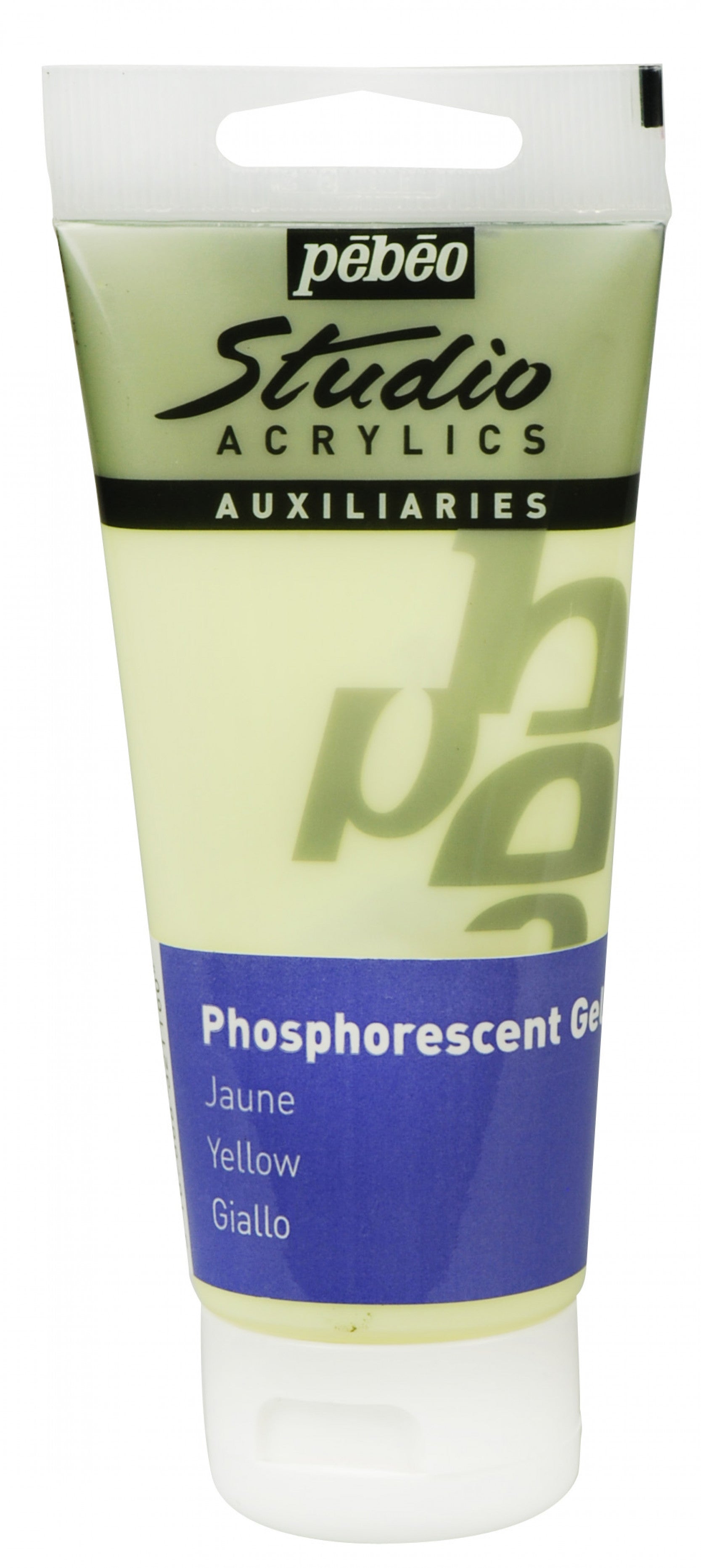 Pebeo Studio акрилен гел 100 ml Phosphorescent Yellow