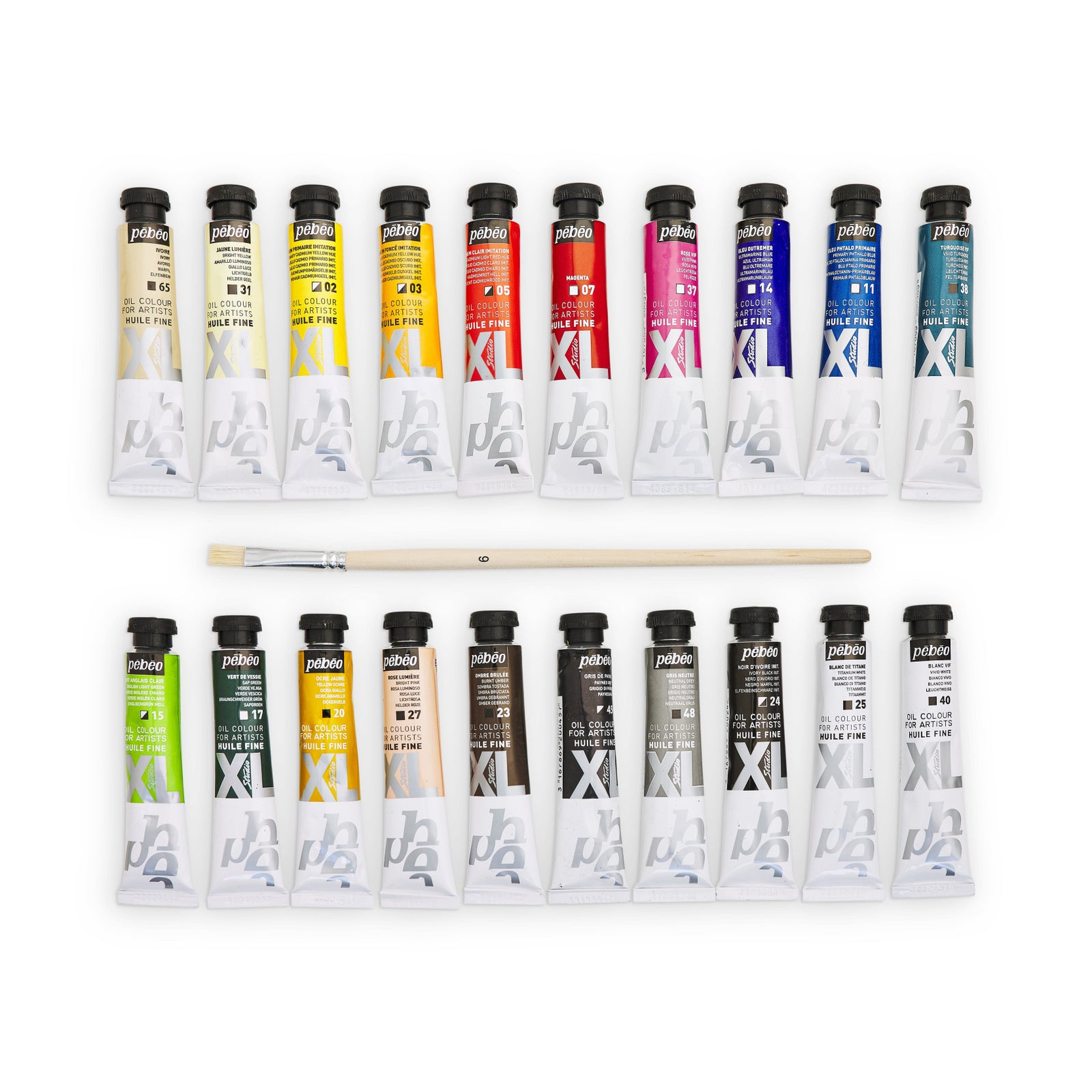 Комплект маслени бои Pebeo Studio XL 20 x 20 ml с четка