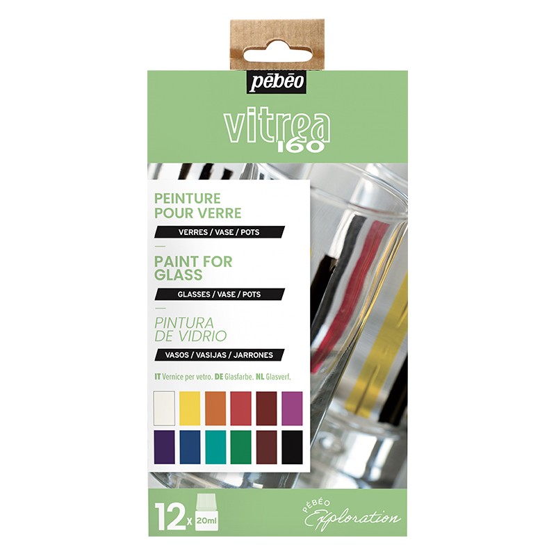 PEBEO Vitrea 160 комплект бои за стъкло 12 x 20 ml
